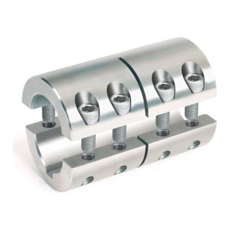 Climax Metal Two-Piece Industry Standard Clamping Couplings w/Keyway, 7/8", Stainless Steel 2ISCC087-087SKW